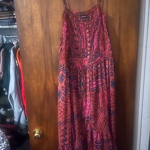 Trendy Bohemian Pink Tank Top